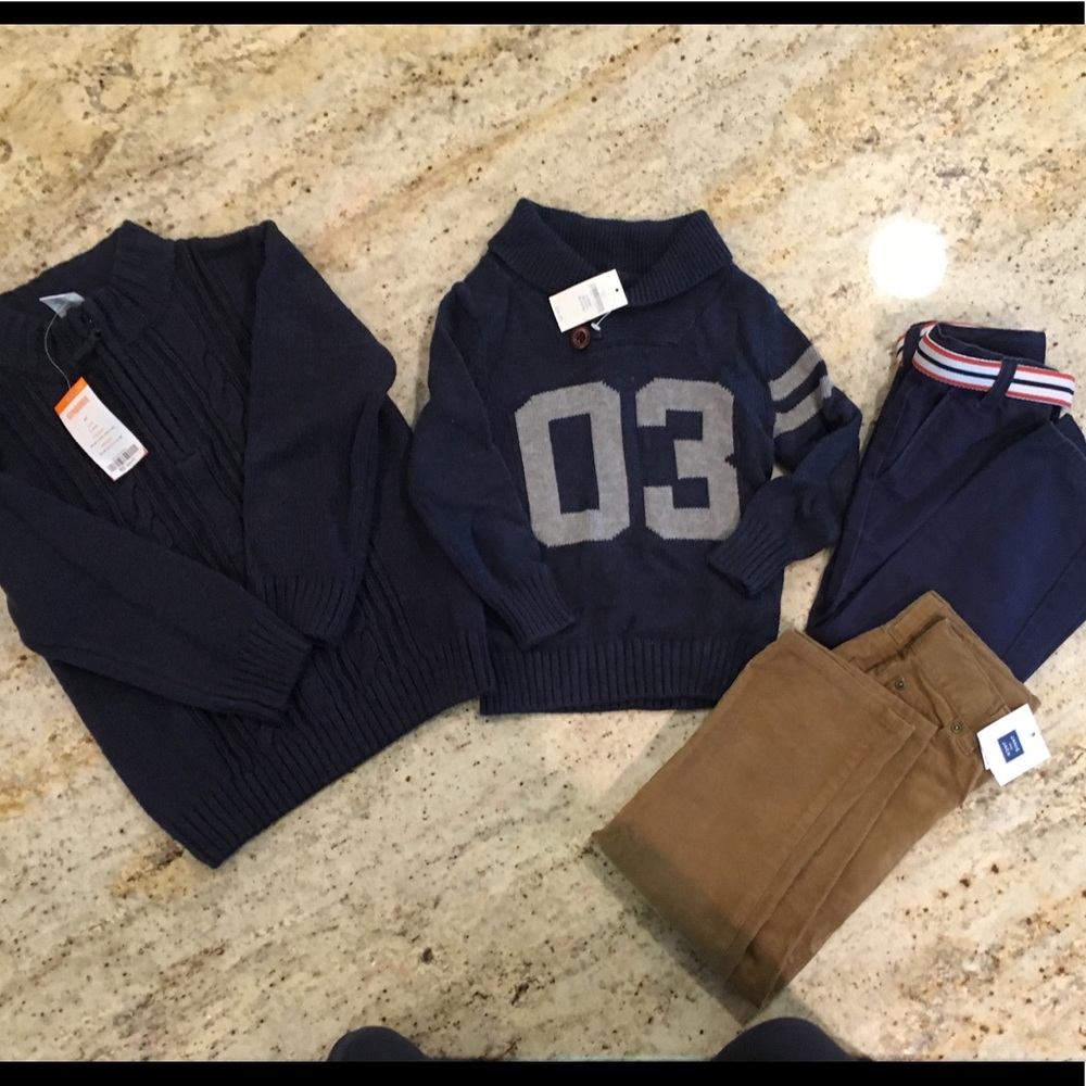 Janie and Jack, Gymboree, Gap pants and sweaters